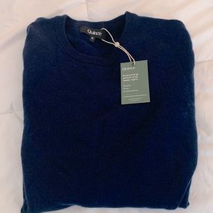 Quince- NWT Blue cashmere sweater XL